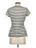White House Black Market Silver White Short Sleeve Top Size S - photo 2