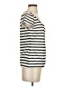 White House Black Market Silver White Short Sleeve Top Size S - photo 4