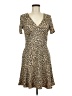 Bebe Animal Print Tan Cocktail Dress Size M - photo 1