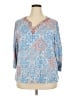 Ruby Rd. Blue 3/4 Sleeve Blouse Size 2X - photo 1