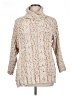 Moon & Madison Tweed Ivory Turtleneck Sweater Size M - photo 1