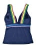 Boden 100% Polyester Color Block Blue Swimsuit Top Size 8 - photo 2