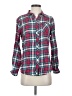 Sandra 100% Cotton Plaid Red Long Sleeve Button-Down Shirt Size XS - photo 1