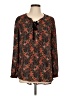 DR2 100% Polyester Black Long Sleeve Blouse Size L - photo 1
