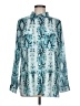 Unbranded Paisley Teal Long Sleeve Blouse Size L - photo 1