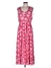 Unbranded 100% Polyester Paisley Pink Casual Dress Size L (estimated) - photo 1
