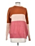 FRNCH Color Block Pink Pullover Sweater Size S - photo 1