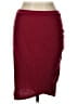 Leith Solid Burgundy Casual Skirt Size L - photo 1