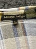 Always Indigo 100% Polyester Plaid Yellow Long Sleeve Blouse Size L - photo 7