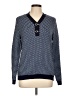 Madison Grey 100% Cotton Polka Dots Blue Pullover Sweater Size L - photo 1