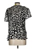 Assorted Brands Animal Print Silver Short Sleeve Blouse Size L - photo 2