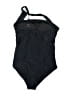 Unbranded Solid Black One Piece Swimsuit Size L - photo 2