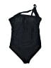 Unbranded Solid Black One Piece Swimsuit Size L - photo 1
