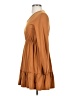 Shein Solid Brown Casual Dress Size S - photo 5