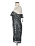 Lulus 100% Polyester Metallic Silver Cocktail Dress Size S - photo 5