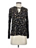 Gap 100% Rayon Black Long Sleeve Blouse Size XS - photo 1