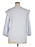 Cupio Blue 3/4 Sleeve Blouse Size XL - photo 2
