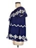 MM Couture 100% Polyester Blue Short Sleeve Blouse Size M - photo 5