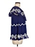 MM Couture 100% Polyester Blue Short Sleeve Blouse Size M - photo 4