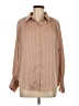 Dress Forum 100% Polyester Tan Long Sleeve Blouse Size M - photo 1