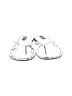 White House Black Market Silver Black Flip Flops Size 9 - photo 2