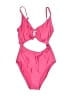 Solid & Striped Solid Pink One Piece Swimsuit Size XS - photo 1