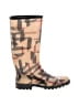 Burberry Brown Tan Abstract Check Rubber Rain Boots Size EU 40 - photo 1
