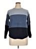 Kim Rogers 100% Cotton Color Block Blue Pullover Sweater Size XL (petite) - photo 1