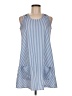 Unbranded 100% Polyester Stripes Blue Casual Dress Size M - photo 1