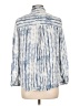 BeachLunchLounge 100% Viscose Tweed Blue Long Sleeve Blouse Size L - photo 2