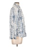 BeachLunchLounge 100% Viscose Tweed Blue Long Sleeve Blouse Size L - photo 4