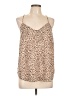 Olivia Grey 100% Polyester Tan Sleeveless Blouse Size L - photo 1
