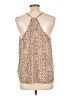 Olivia Grey 100% Polyester Tan Sleeveless Blouse Size L - photo 2
