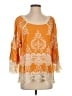 Democracy 100% Cotton Orange 3/4 Sleeve Blouse Size XS - photo 1