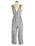 Saltwater LUXE 100% Rayon Stripes Silver Jumpsuit Size M - photo 1