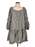 Max Studio Checkered-gingham Gray Casual Dress Size L - photo 1