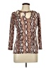 Bold Elements Brown Long Sleeve Blouse Size L - photo 1