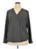 Port Authority 100% Polyester Gray Long Sleeve Blouse Size XXL - photo 1