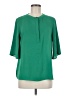 Chico's 100% Polyester Green 3/4 Sleeve Blouse Size Med Petite (1) - photo 1