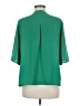 Chico's 100% Polyester Green 3/4 Sleeve Blouse Size Med Petite (1) - photo 2