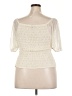 Torrid 100% Polyester Ivory Short Sleeve Top Size 3X Plus (3) - photo 2
