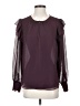 Ann Taylor 100% Polyester Burgundy Long Sleeve Blouse Size S - photo 1
