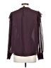 Ann Taylor 100% Polyester Burgundy Long Sleeve Blouse Size S - photo 2
