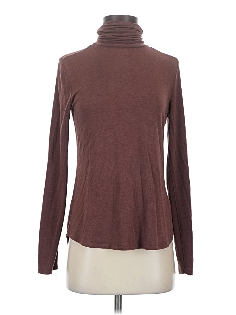 Pre-owned Prana Long Sleeve Turtleneck In Brown