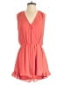 ASTR The Label 100% Polyester Solid Orange Romper Size S - photo 1