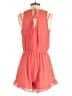 ASTR The Label 100% Polyester Solid Orange Romper Size S - photo 2