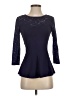 Express 100% Cotton Blue 3/4 Sleeve Top Size S - photo 1