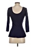 Express 100% Cotton Blue 3/4 Sleeve Top Size S - photo 2