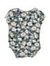 Assorted Brands 100% Cotton Floral Gray Short Sleeve Onesie Size 0-3 mo - photo 2