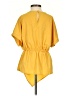 Unbranded 100% Polyester Yellow Short Sleeve Blouse Size S - photo 2